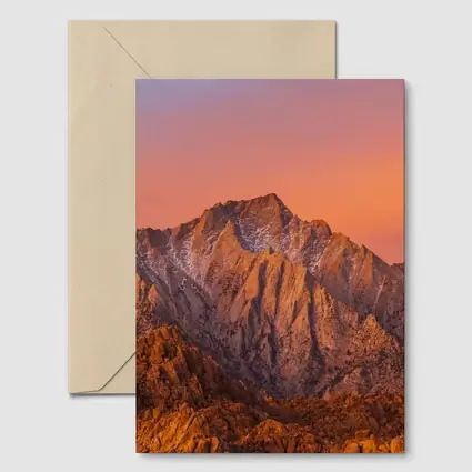 Sierra Nevada Mountain Peak Sunset Glow