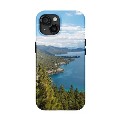 Lake Tahoe Blue Water Pine Forest View