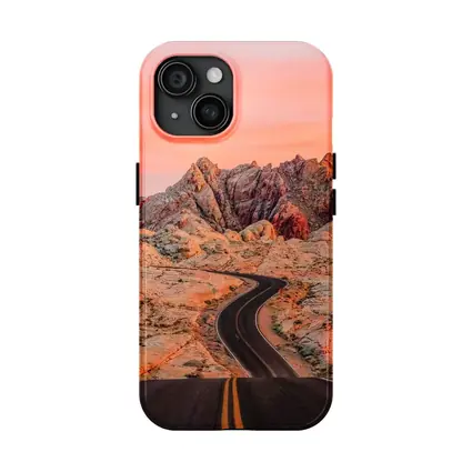 Winding Desert Road Red Rock Sunset