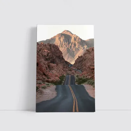 Desert Road Through Red Rock Canyon