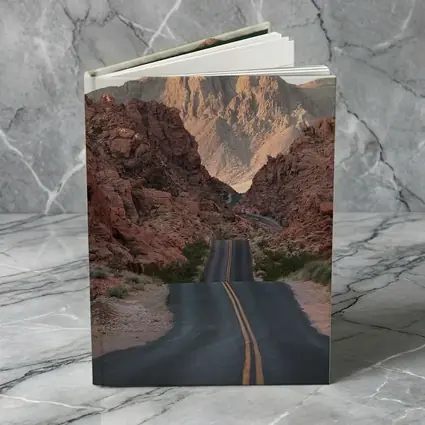 Desert Road Through Red Rock Canyon