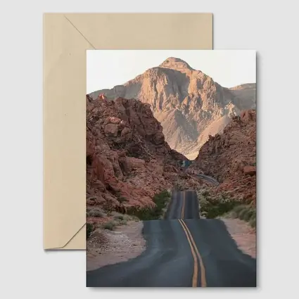 Desert Road Through Red Rock Canyon
