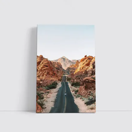 Desert Road Through Red Rock Canyon