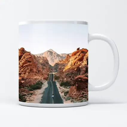 Desert Road Through Red Rock Canyon