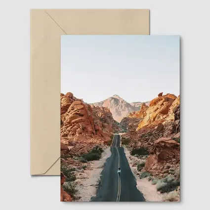 Desert Road Through Red Rock Canyon