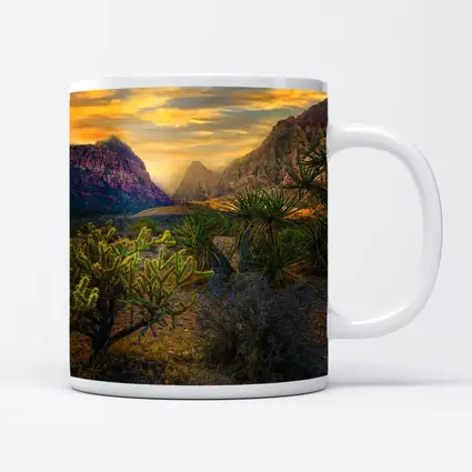 Red Rock Canyon Desert Sunset Landscape