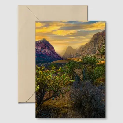 Red Rock Canyon Desert Sunset Landscape