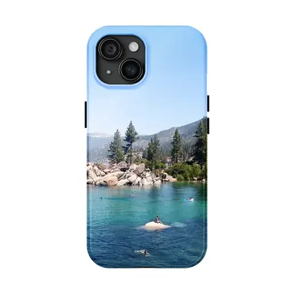 Lake Tahoe Clear Water Mountains Pine Trees