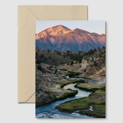 Winding River Valley Mountain Sunrise Landscape