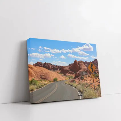 Red Rock Canyon Desert Road Blue Sky