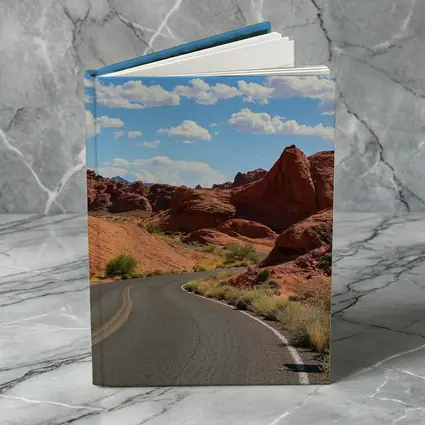 Red Rock Canyon Desert Road Blue Sky