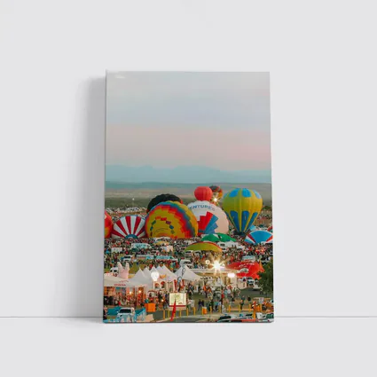 Hot Air Balloons Festival Desert Sunset Sky