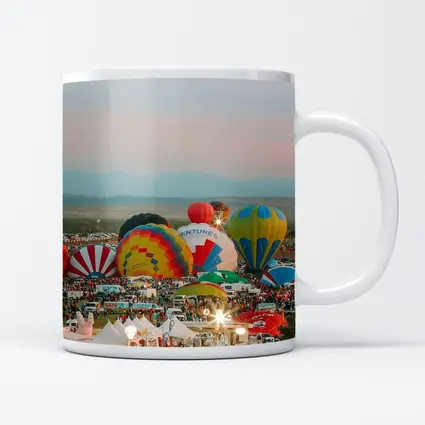 Hot Air Balloons Festival Desert Sunset Sky