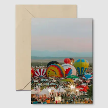 Hot Air Balloons Festival Desert Sunset Sky