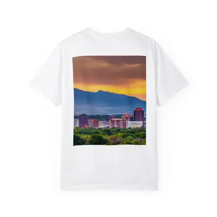 Albuquerque Skyline Sunset Mountain Background