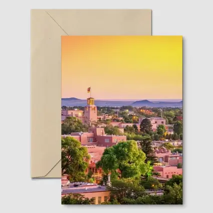 Santa Fe New Mexico Skyline Sunset View