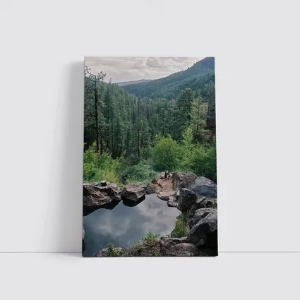 Natural Hot Spring Forest Mountain Valley View