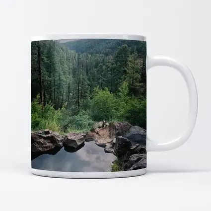 Natural Hot Spring Forest Mountain Valley View