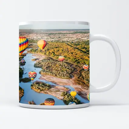 Hot Air Balloons Over Rio Grande River