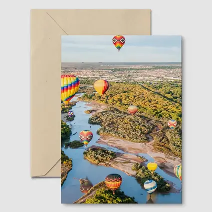 Hot Air Balloons Over Rio Grande River