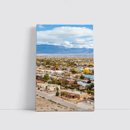 Albuquerque Neighborhood Aerial View Sandia Mountains