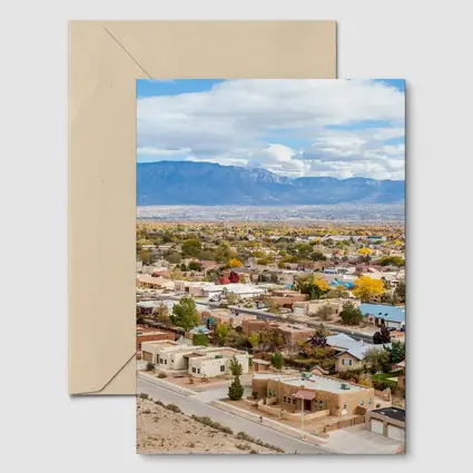 Albuquerque Neighborhood Aerial View Sandia Mountains