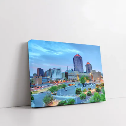 Albuquerque Downtown Skyline at Blue Dusk