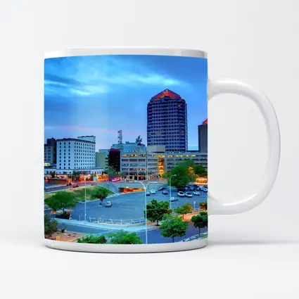 Albuquerque Downtown Skyline at Blue Dusk
