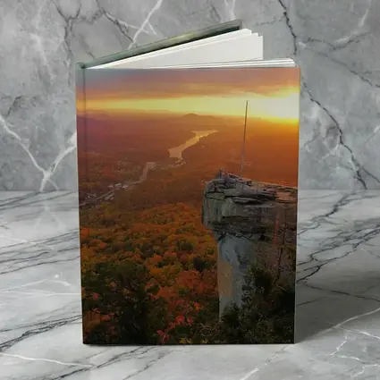 Chimney Rock Sunset Autumn Forest River View