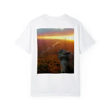 Chimney Rock Sunset Autumn Forest River View