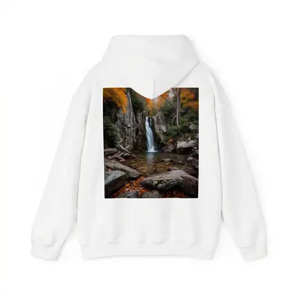 Autumn Waterfall Rocky Forest Seasonal Landscape