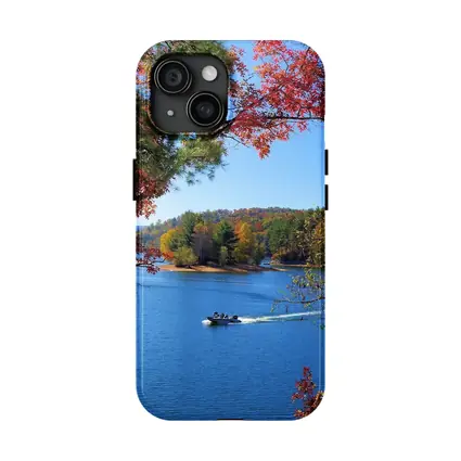 Autumn Lake Boat Ride Colorful Forest