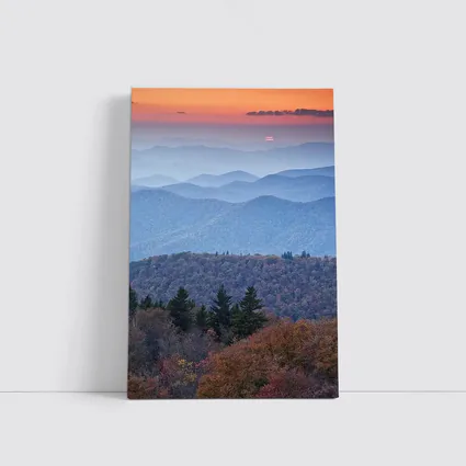Blue Ridge Mountains Autumn Sunset Landscape