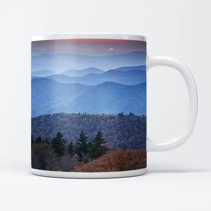 Blue Ridge Mountains Autumn Sunset Landscape