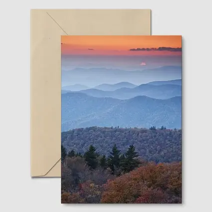 Blue Ridge Mountains Autumn Sunset Landscape