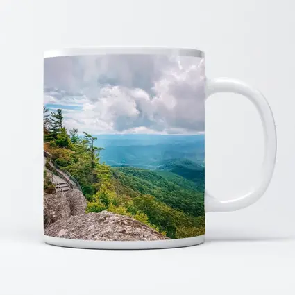 Mountain Overlook Green Forest Valley View