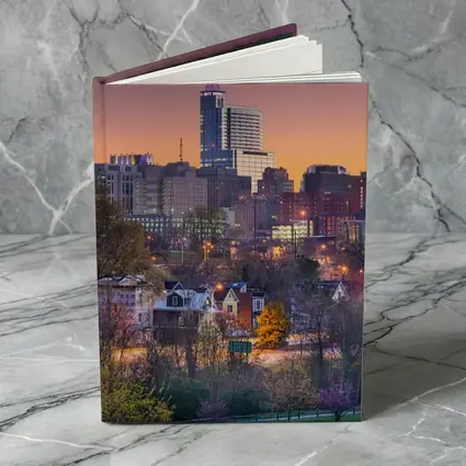 Raleigh City Skyline at Purple Sunset