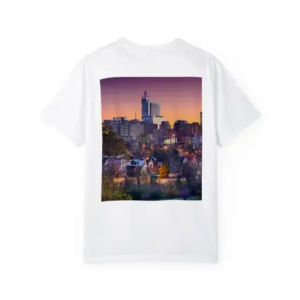 Raleigh City Skyline at Purple Sunset