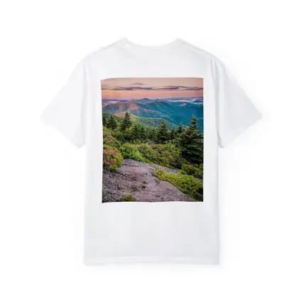 Blue Ridge Mountains Sunrise Pink Wildflowers
