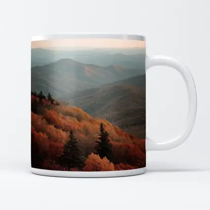 Autumn Mountain Forest Rolling Hills Landscape