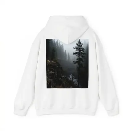 Foggy Forest Canyon River Dark Moody