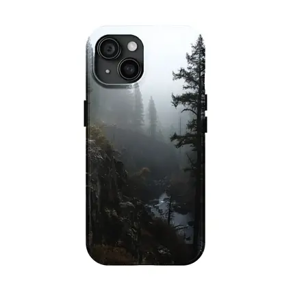Foggy Forest Canyon River Dark Moody
