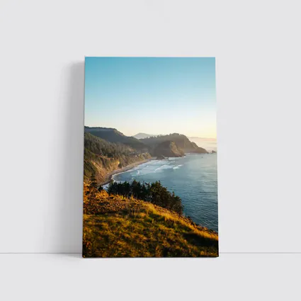 Oregon Coast Cliffs Golden Hour Sunset