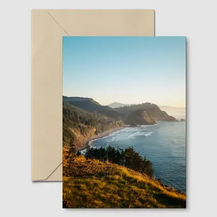 Oregon Coast Cliffs Golden Hour Sunset