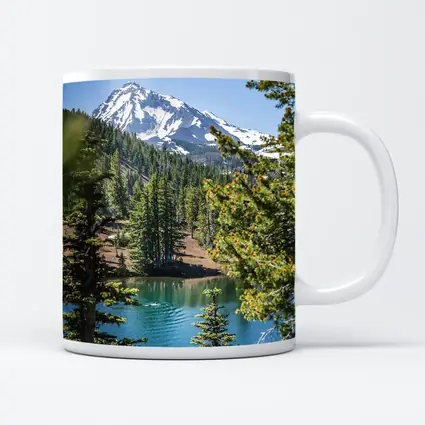 Snow Mountain Lake Forest Pine Trees