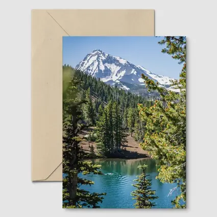 Snow Mountain Lake Forest Pine Trees