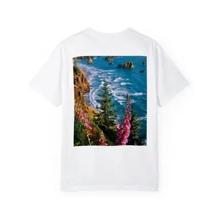 Foxglove Flowers Oregon Coastal Cliffs Ocean
