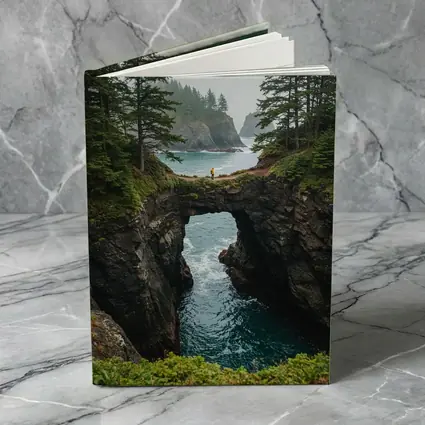 Natural Rock Arch Oregon Coastal Forest