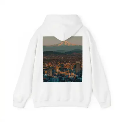 Portland City Skyline Mount Hood Oregon