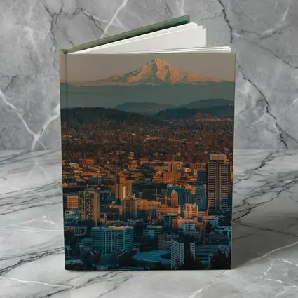 Portland City Skyline Mount Hood Oregon